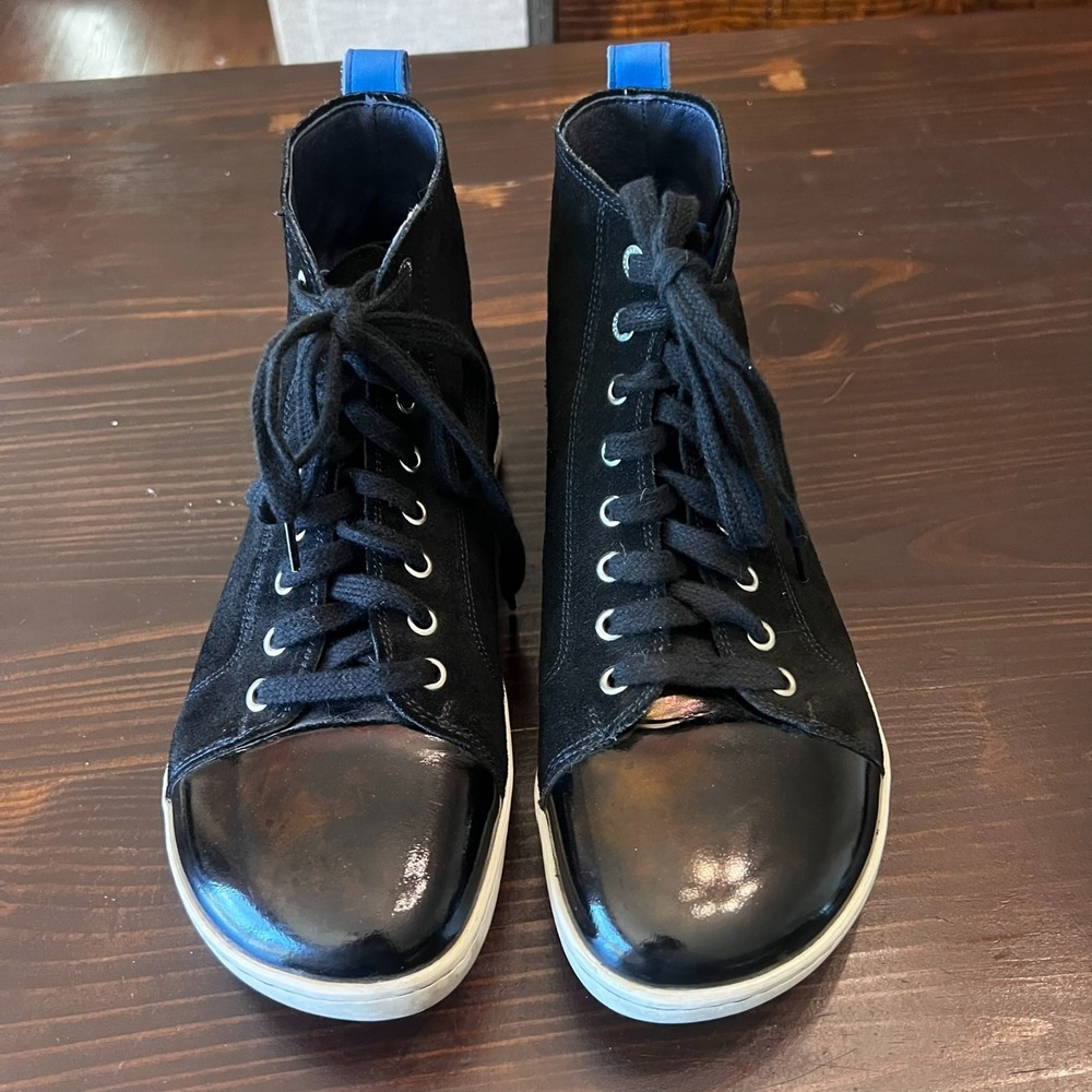 Birkenstock Bartlett Birko Felt & Patent Leather Black High Top Shoes Sneakers